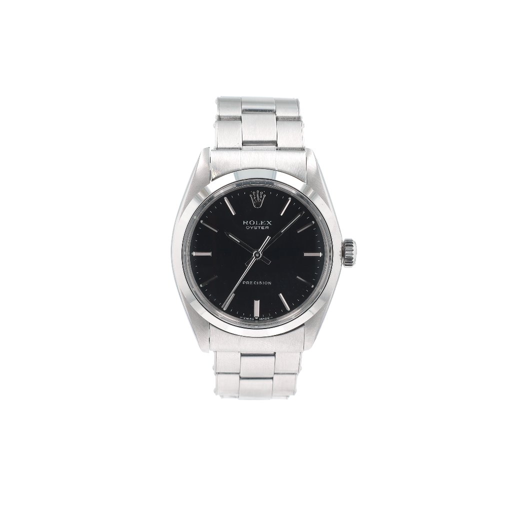 rolex oyster perpetual 6426 34mm black index dial bezel oyster band